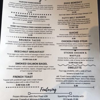 Tapester's Grill - Sunday brunch menu - American Near Me - Houston, Texas Tapester's Grill - Sunday brunch menu - American Near Me - Houston, Texas