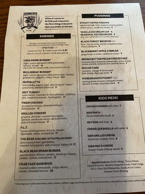 Menu photo 3 Bulls Head Public House Lititz, PA Menu photo 3 Bulls Head Public House Lititz, PA
