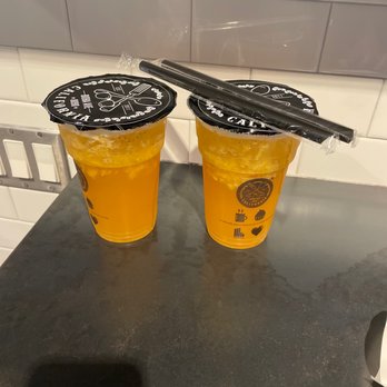 Boba Ave Express - Peach and Passion Fruit Green Tea - Bubble Tea Near Me - Arcadia, California