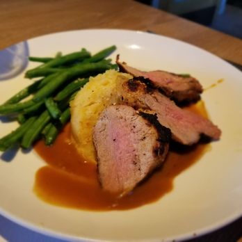 Seasons 52 - Pork Tenderloin with herb au jus, mashed potatoes and green beans. - New American Near Me - Albuquerque, New Mexico Seasons 52 - Pork Tenderloin with herb au jus, mashed potatoes and green beans. - New American Near Me - Albuquerque, New Mexico