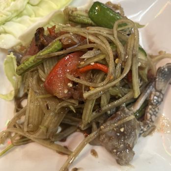 Kim Thai Food - Lao papaya salad: delicious but Was not worth 15$$$$$ portion sooooo little Disappointed in the price - Thai Near Me - Los Angeles, California Kim Thai Food - Lao papaya salad: delicious but Was not worth 15$$$$$ portion sooooo little Disappointed in the price - Thai Near Me - Los Angeles, California