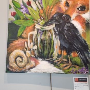 MR Hummus Grill - a painting of a fox and a crow - Pizza Near Me - New Albany, Ohio MR Hummus Grill - a painting of a fox and a crow - Pizza Near Me - New Albany, Ohio