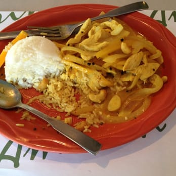 Thai Amarin - Pepper chicken w Mango & white rice - Thai Near Me - Newton Corner, Massachusetts