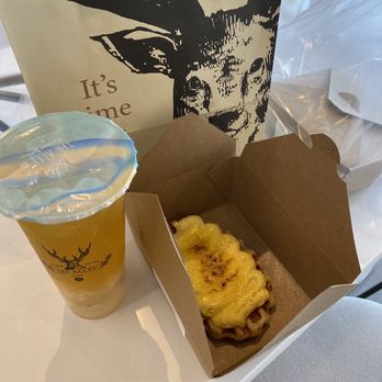 The Alley - Lychee green tea and croffle. - Bubble Tea Near Me - Tempe, Arizona The Alley - Lychee green tea and croffle. - Bubble Tea Near Me - Tempe, Arizona