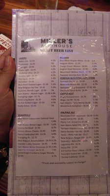 Menu photo 8 Miller's Ale House Willow Grove, PA