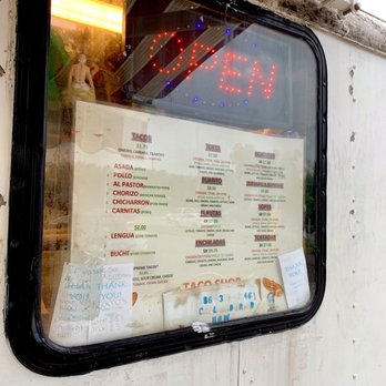 Taco Shop - a menu in a window - Tacos Near Me - DeLand, Florida Taco Shop - a menu in a window - Tacos Near Me - DeLand, Florida