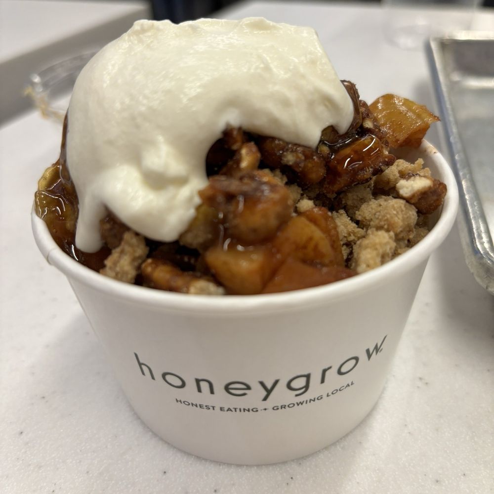 honeygrow - Apple Pie Honeybar with cream cheese filling - Salad Near Me - Vienna, Virginia honeygrow - Apple Pie Honeybar with cream cheese filling - Salad Near Me - Vienna, Virginia