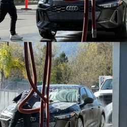 Novato Car Wash - Novato Car Wash handwashing a matte wrapped Audi A5 for Mccoy Auto Brokers' client