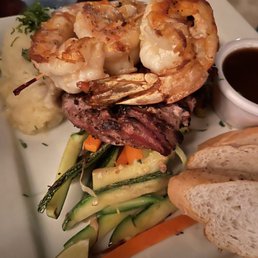 The filet and shrimp The filet and shrimp