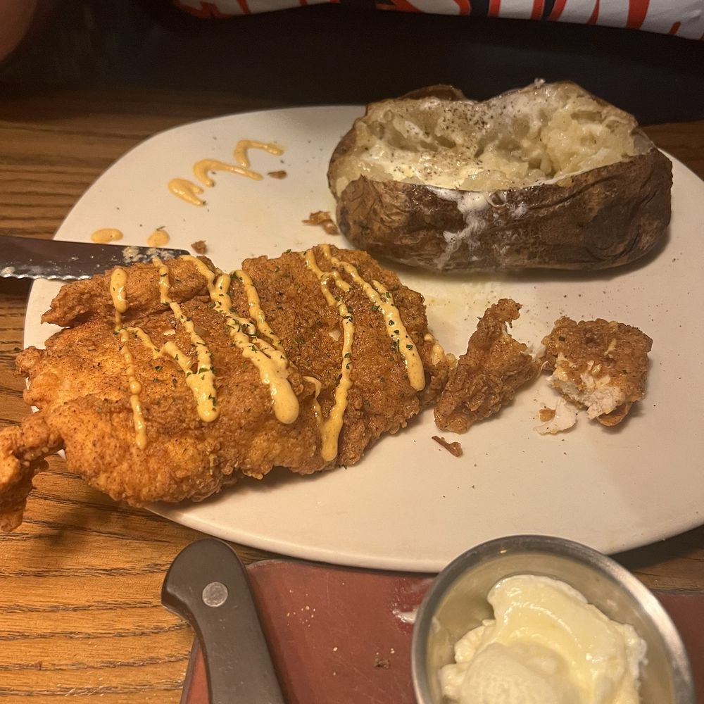 Outback Steakhouse - Bloomin' Fried Chicken & baked pot - Steakhouses Near Me - Visalia, California
