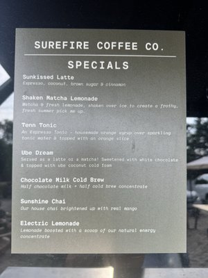Menu photo 1 Surefire Coffee Nashville, TN Menu photo 1 Surefire Coffee Nashville, TN