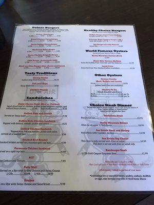 Menu photo 3 Bruce's Bar Severance, CO