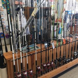 Angler's Bait and Tackle - Fishing poles galore!