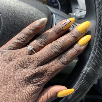 Coco Nail - Christine's work. Clean cuticles, neat work, detailed design. - Nail Salons Near Me - Yonkers, New York