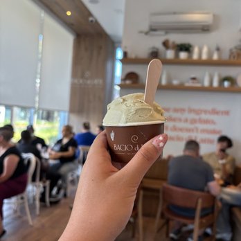 Bacio di Latte - Pistachio gelato - Ice Cream & Frozen Yogurt Near Me - Etiwanda, California Bacio di Latte - Pistachio gelato - Ice Cream & Frozen Yogurt Near Me - Etiwanda, California