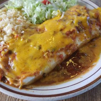 Frontier - Vegetarian burrito with green chile sauce :) - Mexican Near Me - Albuquerque, New Mexico