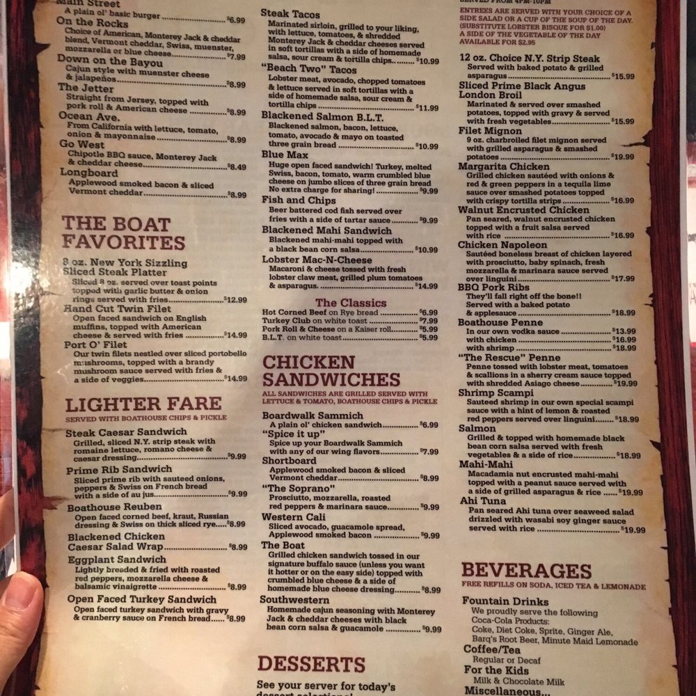 Boathouse Bar & Grill - Menu - Bars Near Me - Belmar, New Jersey Boathouse Bar & Grill - Menu - Bars Near Me - Belmar, New Jersey
