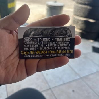 A Solutions Tire Shop - Business card - Tires Near Me - San Bernardino, California A Solutions Tire Shop - Business card - Tires Near Me - San Bernardino, California