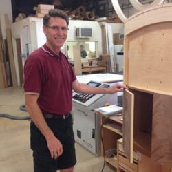 Exquisite Custom Cabinets - Jim Shuffler, President checking out a radius cabinet!
Norfolk, VA