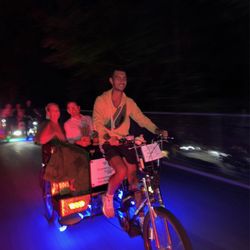 Commercial Street Pedicab - Parents of the bride pedicab