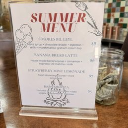 Summer 2026 Menu