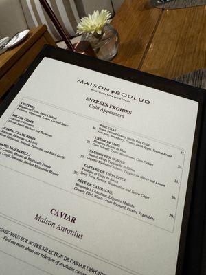 Menu photo 1 Maison Boulud Montreal, QC Menu photo 1 Maison Boulud Montreal, QC