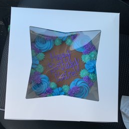 This was a basic cake order with a customized name. This was a basic cake order with a customized name.