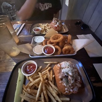 Working Class - Meatball sub split in two, plus onion rings - Breakfast & Brunch Near Me - San Diego, California