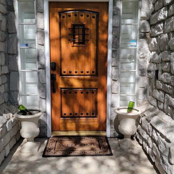 Iz Woodworking - Castle façade house that has an equally charming door now. - Cabinetry Near Me - Houston, Texas Iz Woodworking - Castle façade house that has an equally charming door now. - Cabinetry Near Me - Houston, Texas
