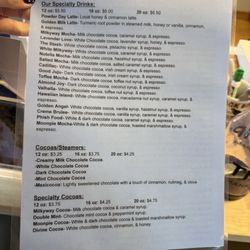 Eden Coffee Cocoa & Juicery - Menu as of June 2025