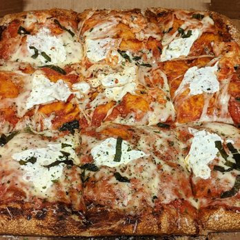 Good Pie - Good Pie 5/4/20: Good Cheese Sicilian Style – Mozzarella, Fresh Mozzarella, Grana, Tomato Sauce, Basil - Pizza Near Me - Las Vegas, Nevada Good Pie - Good Pie 5/4/20: Good Cheese Sicilian Style – Mozzarella, Fresh Mozzarella, Grana, Tomato Sauce, Basil - Pizza Near Me - Las Vegas, Nevada