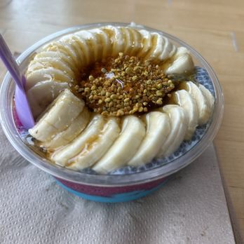 Island Bodega - blue island , pitaya, blue chia , banana , bee pollen , raw agave and honey - Acai Bowls Near Me - Cerritos, California
