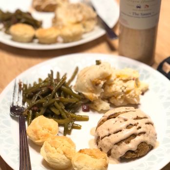 Ashley Mac's Kitchen - Our Valentine's meal! Sometimes they have these crab cakes and sauce in the fridges - Cafes Near Me - Hoover, Alabama