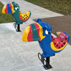 Oakhurst Park - Oakhurst Park 1950 era toucan play pieces restored and gifted back to the park by Sharon Kutilek Buse 2024