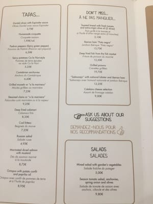 Menu photo 4 Ca La Nuri Barcelona, B