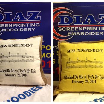 Diaz Screen Printing & Embroidery - Screen printing embroidery party favors in two colors! - Screen Printing/T-Shirt Printing Near Me - Novato, California Diaz Screen Printing & Embroidery - Screen printing embroidery party favors in two colors! - Screen Printing/T-Shirt Printing Near Me - Novato, California