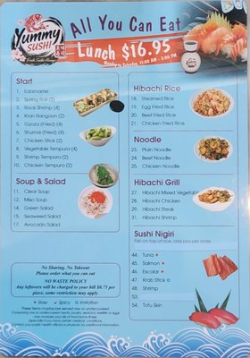 Menu photo 2 Yummy Sushi Port Orange, FL Menu photo 2 Yummy Sushi Port Orange, FL