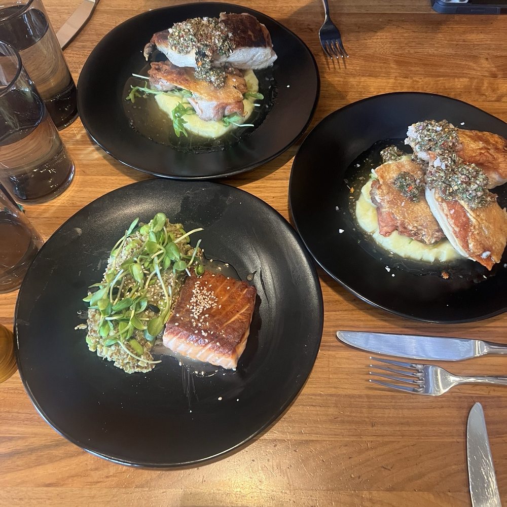 WYLD - We ordered salmon with Bean& sprouts side, chicken with mashed potatoes. - New American Near Me - Avon, Colorado WYLD - We ordered salmon with Bean& sprouts side, chicken with mashed potatoes. - New American Near Me - Avon, Colorado