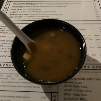 Asahi Sushi Bar - Miso Soup! So yummy! Great appetizer! - Japanese Near Me - Orem, Utah Asahi Sushi Bar - Miso Soup! So yummy! Great appetizer! - Japanese Near Me - Orem, Utah