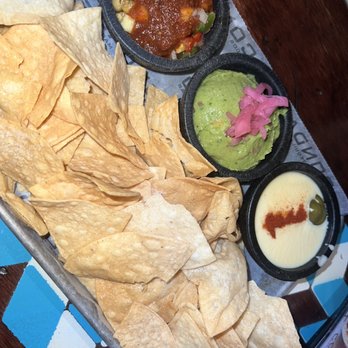 Condado Tacos - Half Size Dips - Pineapple Salsa, Traditional Guac, Queso Blanco - Tacos Near Me - Ann Arbor, Michigan