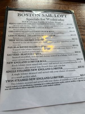 Menu photo 3 Boston Sail Loft Boston, MA