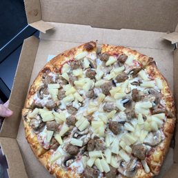 Sausage and pineapple