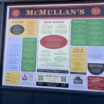 McMullan's Irish Pub - Menu - Irish Near Me - Las Vegas, Nevada