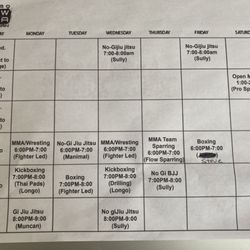 Longo and Weidman MMA - Updated schedule