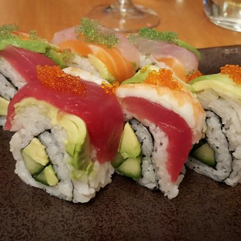 Miyazu Japanese Restaurant - Rainbow roll - Japanese Near Me - Nelson, NSN Miyazu Japanese Restaurant - Rainbow roll - Japanese Near Me - Nelson, NSN