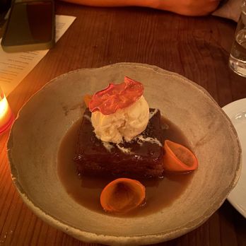 Rory's Place - Persimmon sticky toffee pudding - New American Near Me - Ojai, California Rory's Place - Persimmon sticky toffee pudding - New American Near Me - Ojai, California