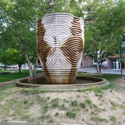 Bloomington Stoneware - Bloomington Stoneware by Brad Goldberg (1996) - the water flows over the top and collects in the pool below