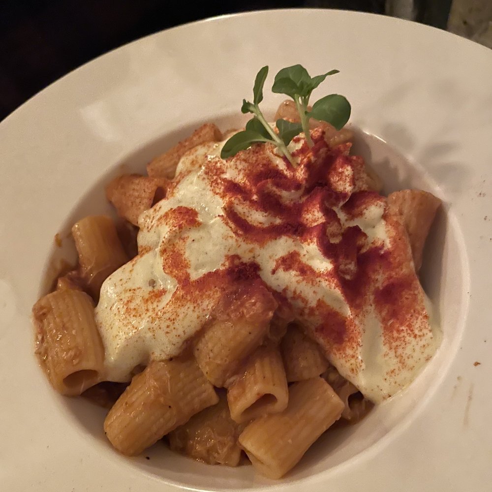 Terre - Rigatoni with lobster bisque and crab - Italian Near Me - Brooklyn, New York Terre - Rigatoni with lobster bisque and crab - Italian Near Me - Brooklyn, New York