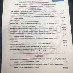 Hard 90 Sports Bar & Grille - Lunch and dinner menu