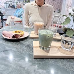 Chai, Matcha, Raspberry tarte